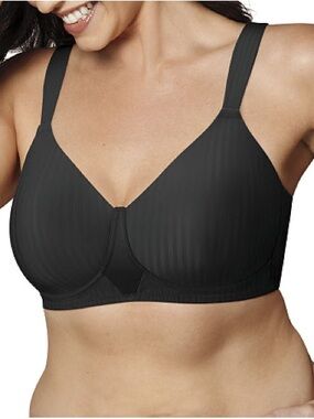 Playtex Secrets Perfectly Smooth Wireless Bra Black 44D